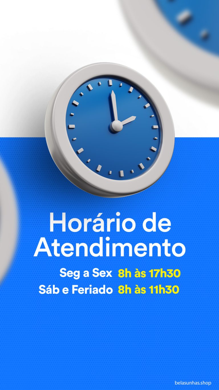 Horario de atendimento site belas unhas